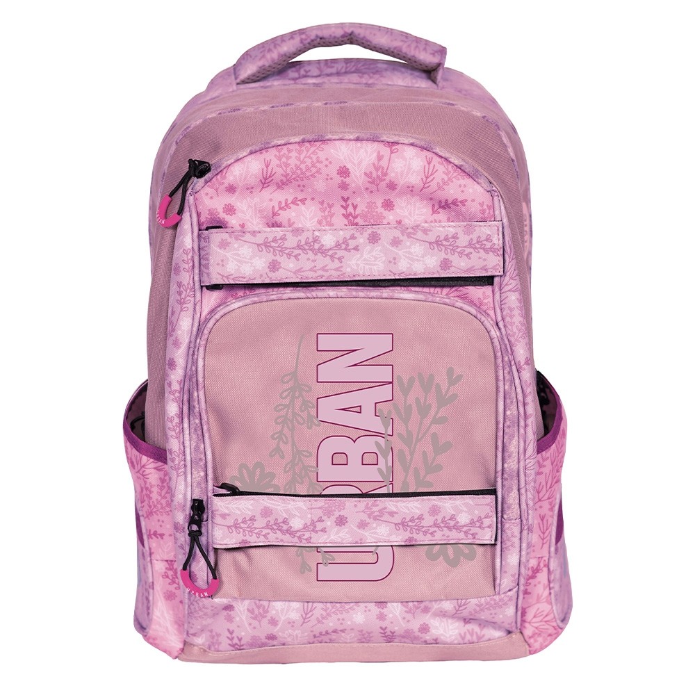 Ghiozdan fete, URBAN Naturally Lilac, 3 fermoare, inaltime 46 cm - imagine 4